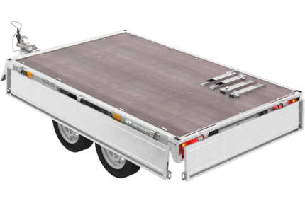 remorque deux essieux 254×151 avec roues unitrailer